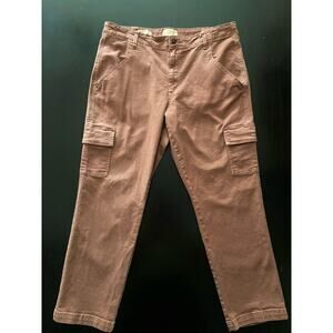 UNIVERSAL THREAD High Rise Slim Straight Brown Cargo Pants sz 16/33R